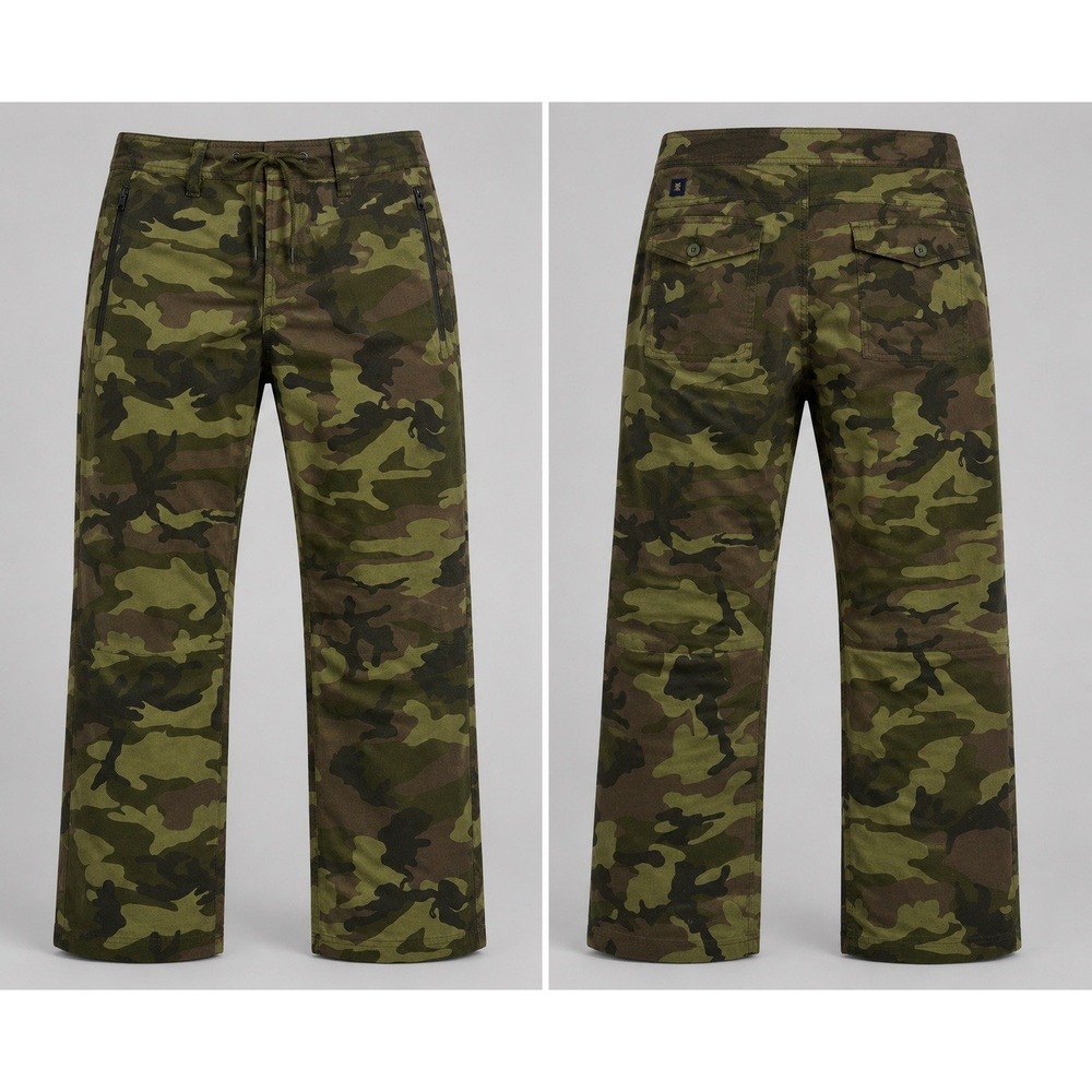 Roark Layover 2.0 Pants Men's Size 30 Camo Green Cargo Logo Pocket Stretch 30x31